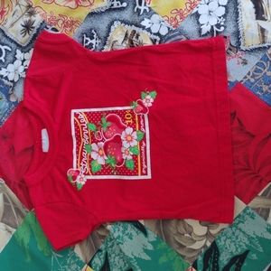 Toddler Girl's Red Strawberries Shirt